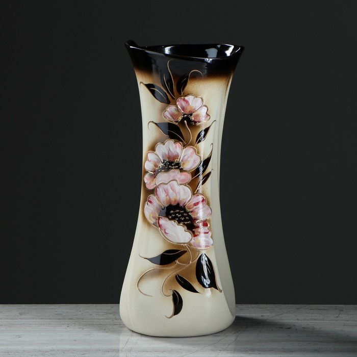 Ваза "Румба" яблоня, чёрно-белая