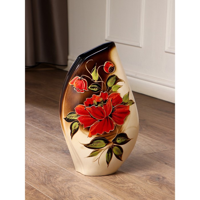 

Ваза керамическая "Каприз", напольная, разноцветная, 42 см, авторская работа