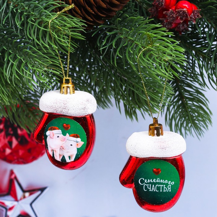 Набор подвесок на ёлку "Семейного счастья!", 2 шт.