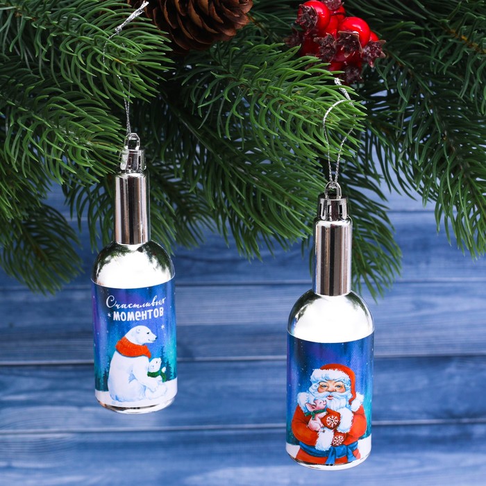 Набор подвесок на ёлку "Счастливых моментов!", 2 шт.