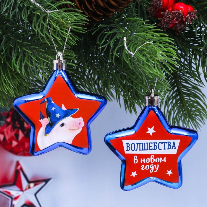 Набор подвесок на ёлку "Волшебства в Новом году!", 2 шт.