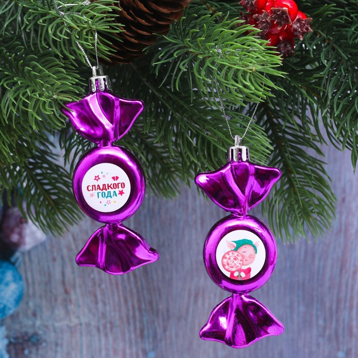Набор подвесок на ёлку "Сладкого года!", 2 шт.