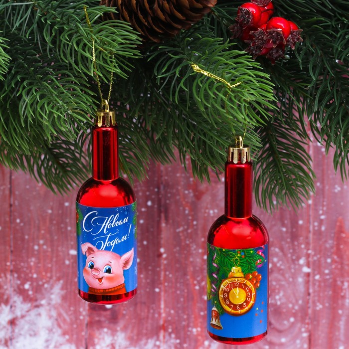 Набор подвесок на ёлку "С Новым Годом!", 2 шт.