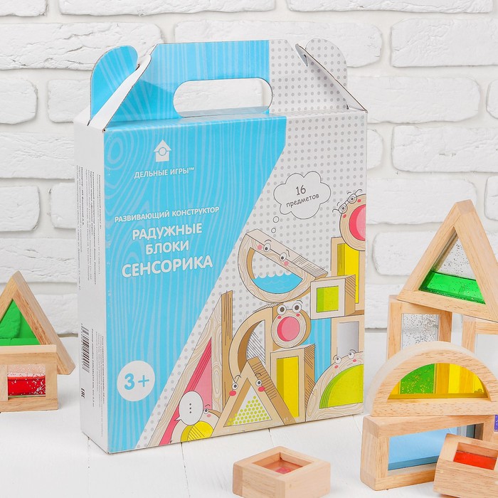 Развивающий конструктор "Радужные блоки. Сенсорика"
