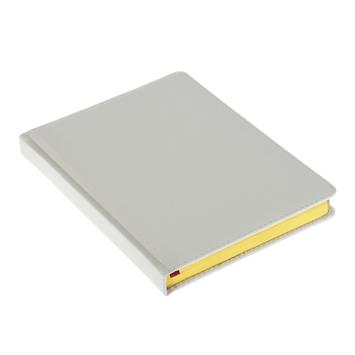 Ежедневник недатированный А5+, 136 листов Sidney Nebraska, искусственная кожа, золотой срез, белый