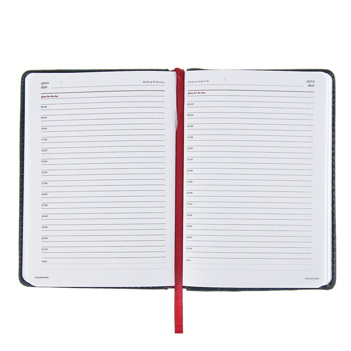 Ежедневник недатированный А6+, 136 листов Velvet, искусственная кожа, тёмно-синий navy