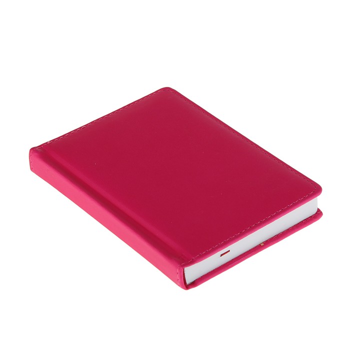 Ежедневник недатированный А6+, 136 листов Velvet, искусственная кожа, розовый флуоресцентный