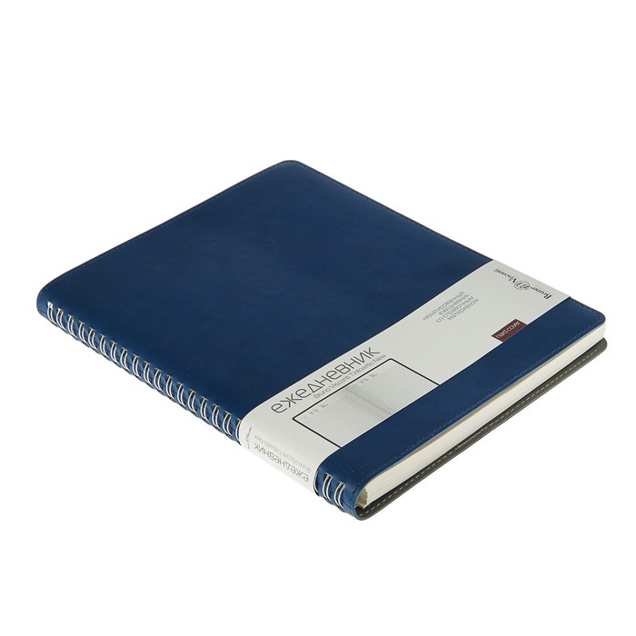 Ежедневник недатированный В5, 136 листов на гребне Tintoretto new, искусственная кожа, тёмно-синий