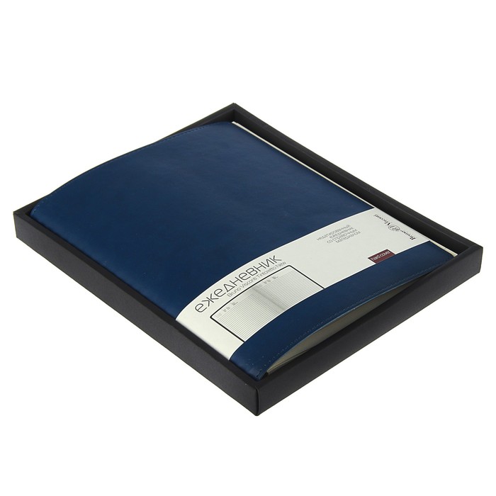 Ежедневник недатированный В5, 136 листов на гребне Tintoretto new, искусственная кожа, тёмно-синий