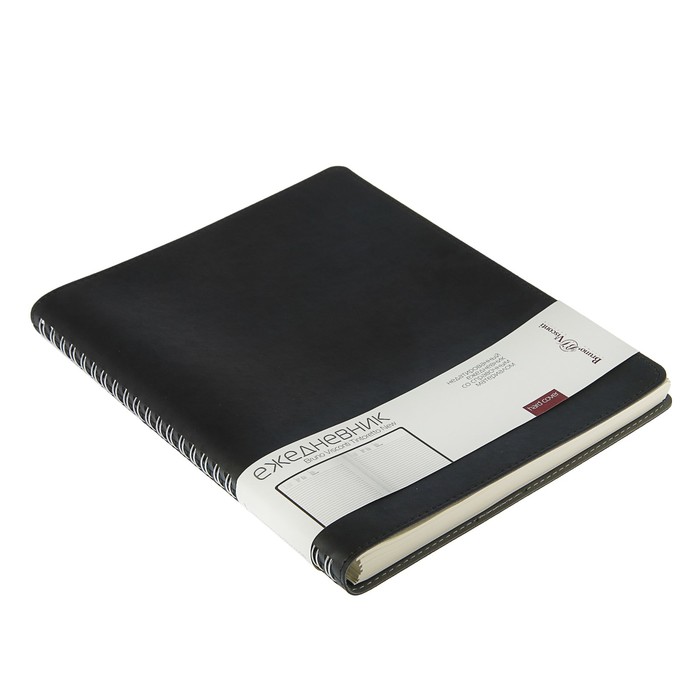 Ежедневник недатированный В5, 136 листов на гребне Tintoretto new, искусственная кожа, чёрный