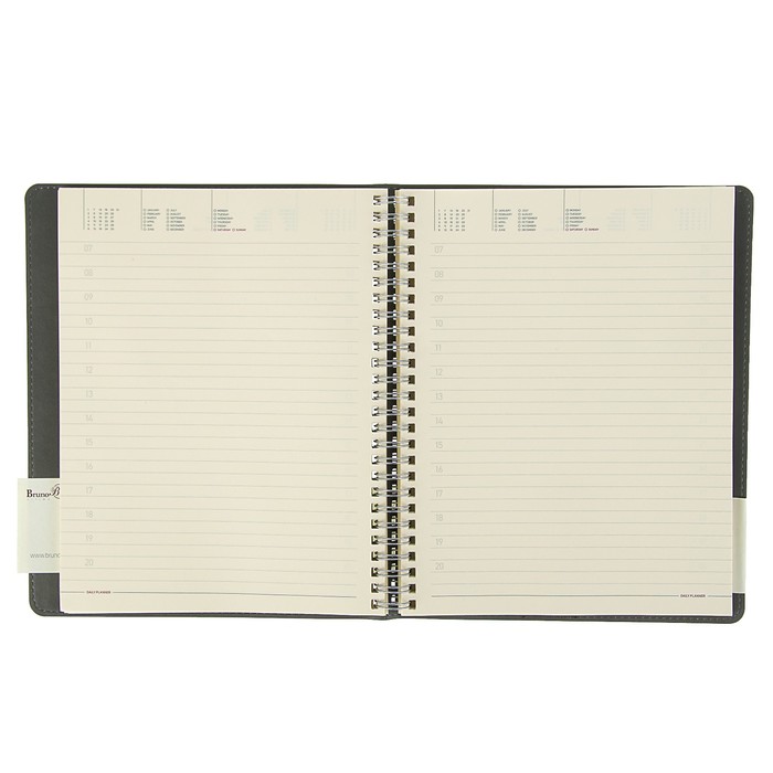 Ежедневник недатированный В5, 136 листов на гребне Tintoretto new, искусственная кожа, чёрный