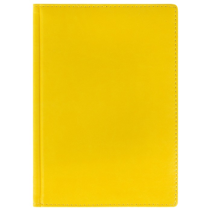 Ежедневник недатированный А5+, 136 листов Velvet, искусственная кожа, жёлтый