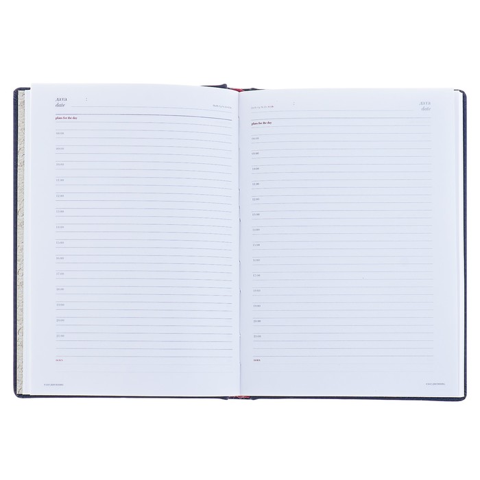 Ежедневник недатированный А5+, 136 листов Velvet, искусственная кожа, синий