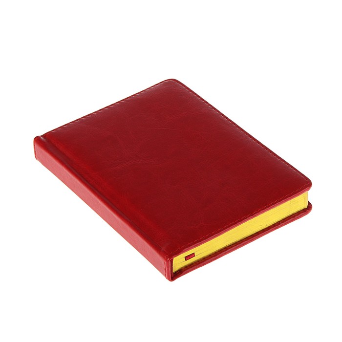 Ежедневник недатированный А6+, 136 листов Sidney Nebraska, искусственная кожа, золотой срез, краный