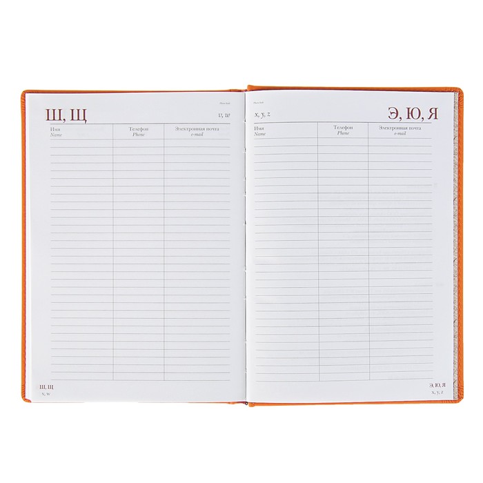 Ежедневник недатированный А5+, 136 листов Velvet, искусственная кожа, оранжевый