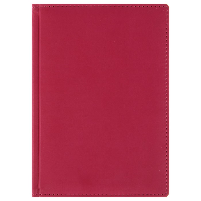 Ежедневник недатированный А5+, 136 листов Velvet, искусственная кожа, фуксия