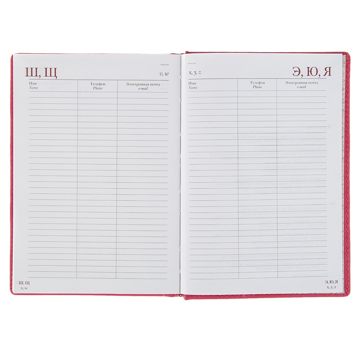 Ежедневник недатированный А5+, 136 листов Velvet, искусственная кожа, фуксия