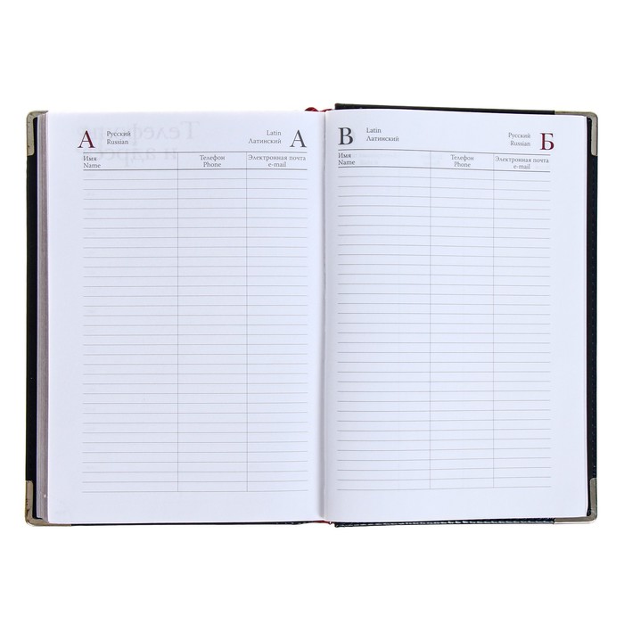 Ежедневник полудатированный А5+, 208 листов Boss, искусственная кожа, золотой срез, чёрный