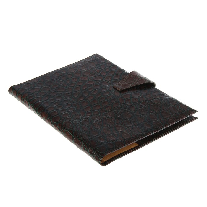 Еженедельник недатированный А4, 64 листа Nilo, натуральная кожа, сменный блок, золотой срез, коричневый