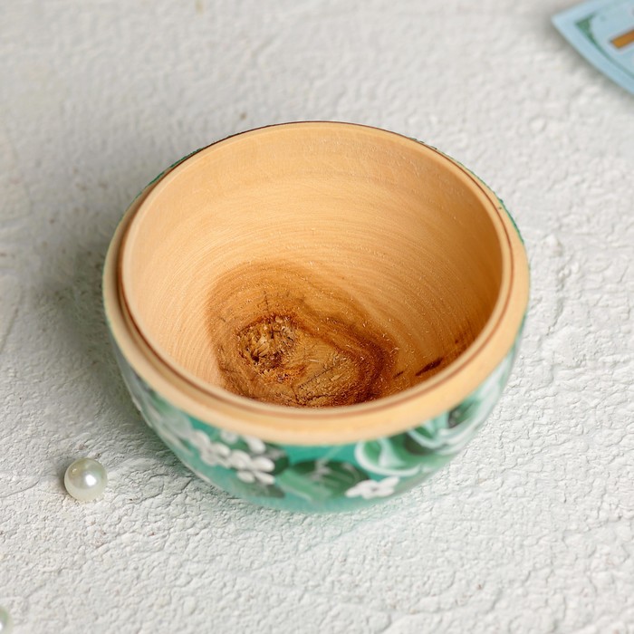 Шкатулка «Яблоко», зелёная, 8х8х8 см