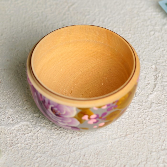 Шкатулка «Яблоко», серая, 8х8х8 см