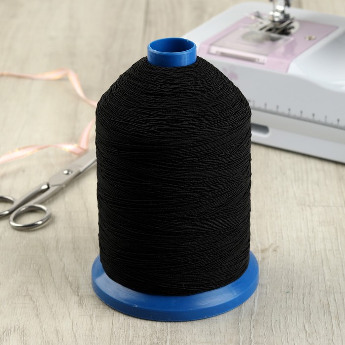 Нитки, 1000м, цвет черный
