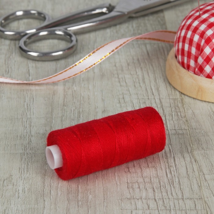 Нитки 20s/2, 183м, №114, цвет тёмно-красный