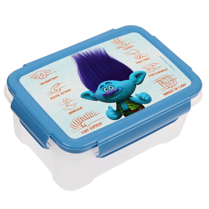 Контейнер для завтрака Trolls, 750 мл, цвета МИКС