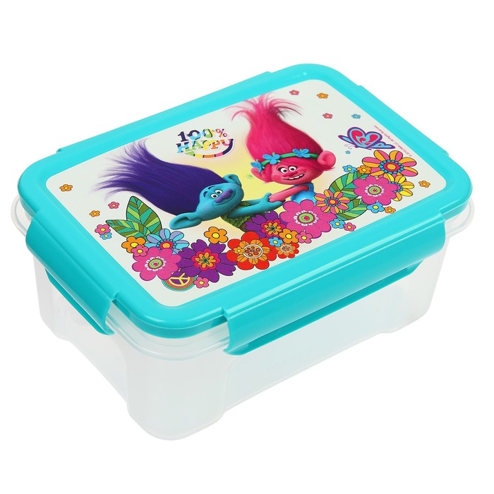 Контейнер для завтрака Trolls, 750 мл, цвета МИКС