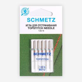 

Иглы для бытовых швейных машин, для отстрачивания TOPSTITCH, №80, 5 шт