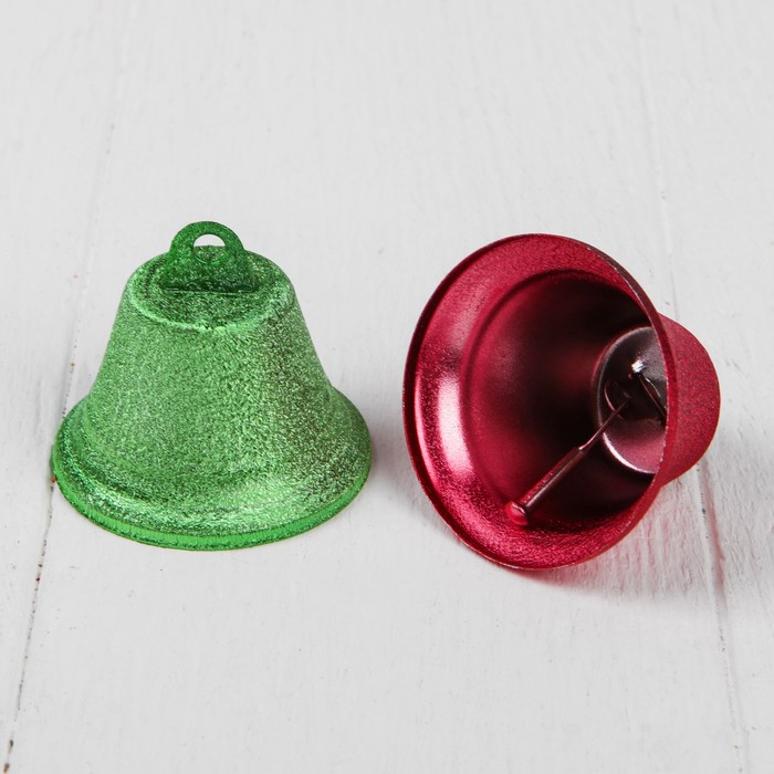Колокольчик "Блеск", набор 2 шт, размер 1 шт 5 см, цвета МИКС
