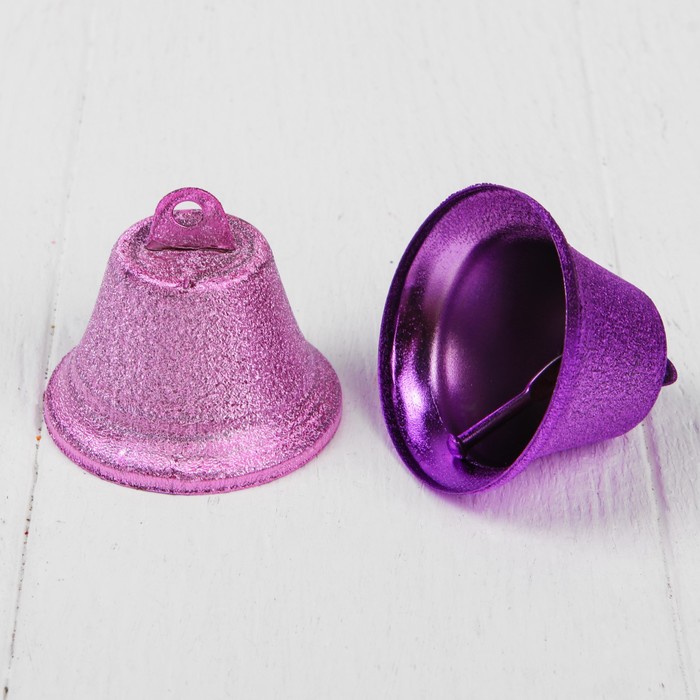 Колокольчик "Блеск", набор 2 шт, размер 1 шт 5 см, цвета МИКС
