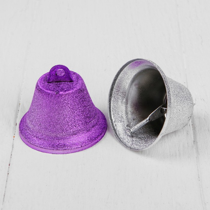 Колокольчик "Блеск", набор 2 шт, размер 1 шт 5 см, цвета МИКС