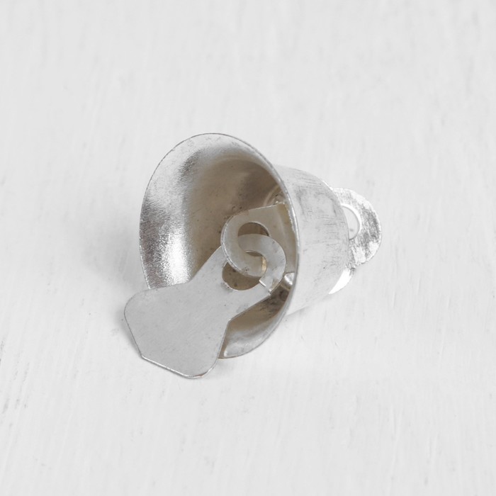 Колокольчик, набор 10 шт., размер 1 шт 1,4 см, цвет серебряный