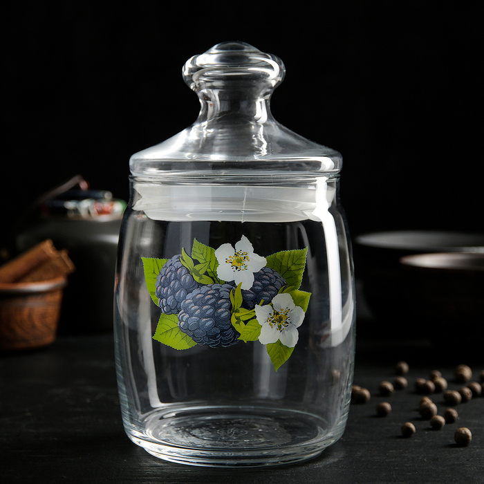 Емкость для сыпучих продуктов 940 мл "Ежевика"