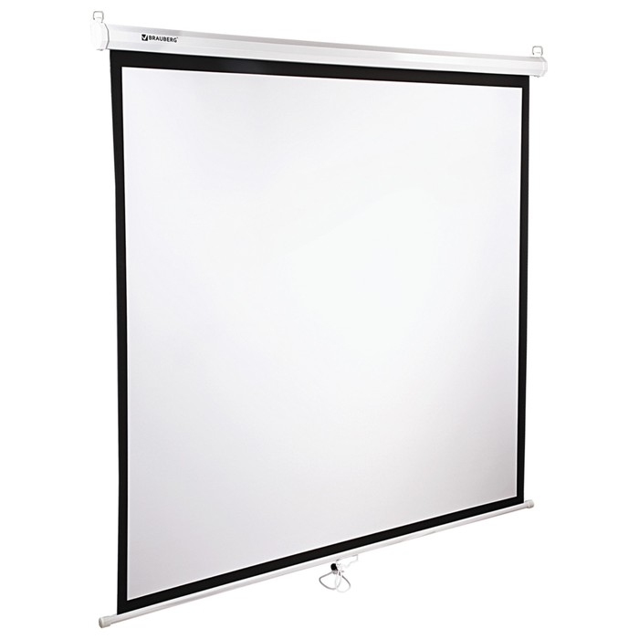 Экран проекционный 180х180см BRAUBERG WALL, матовый, настенный 236726