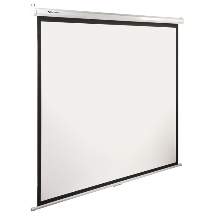 Экран проекционный 200х200см BRAUBERG WALL, матовый, настенный 236727