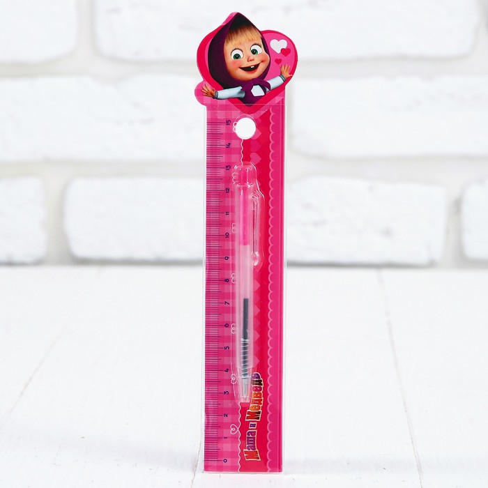 Ручка на открытке Маша и Медведь "Маша"