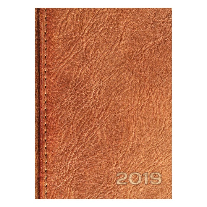 Ежедневник датир 2019 А5 BRAUBERG "Старинная кожа", 160 л, тверд. обложка 129268