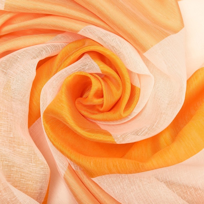 Тюль "Этель"Оранжевое небо (Вертикальная полоса) 140*280 см. 100% полиэстер