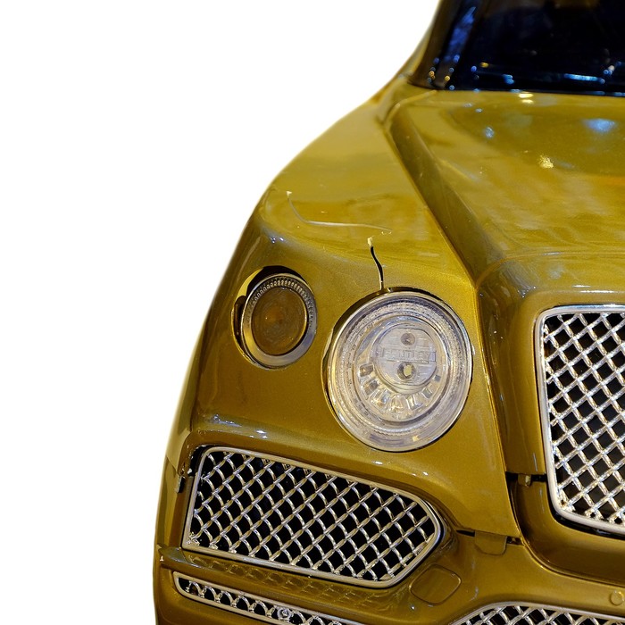 Электромобиль"BENTLEY BENTAYGA"окраска глянец коричневый EVA колеса кожаное сидение УЦЕНКА