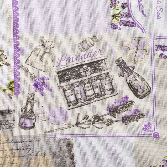 Полотенце "Доляна" Лаванда в провансе, 35х58 см с петелькой, 100% хл, 162 г/м²