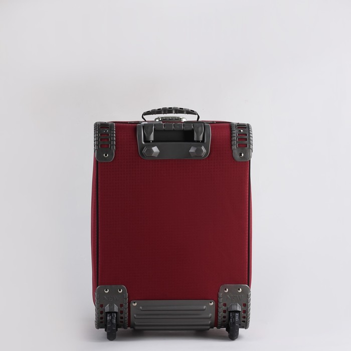 Чемодан малый, отдел на молнии, наружный карман, кодовый замок, 2 колеса, цвет бордовый/металл