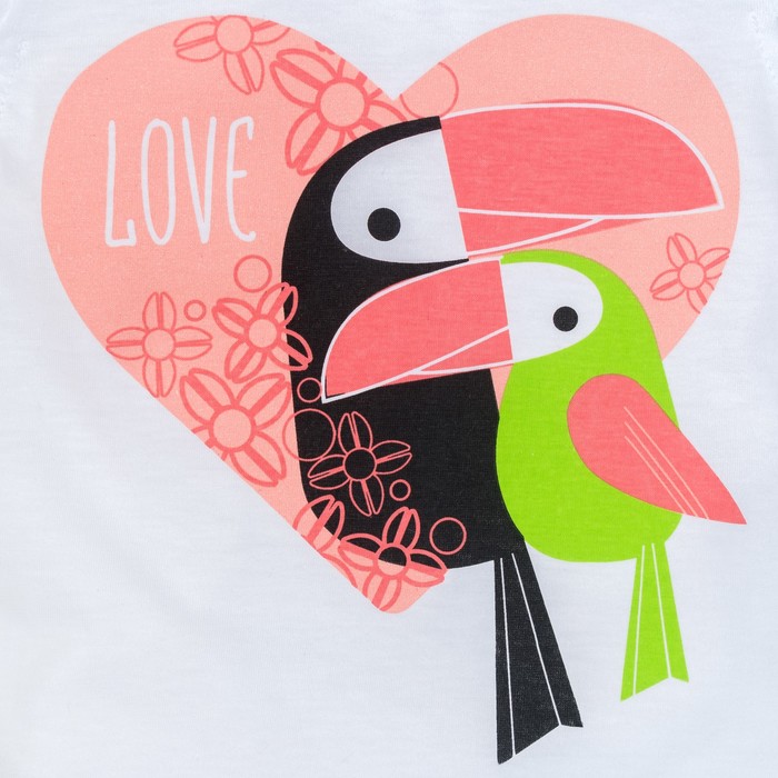 Костюм: футболка и укороч.брюки Крошка Я "Тропики", рост 86-92см (1,5-2 года)