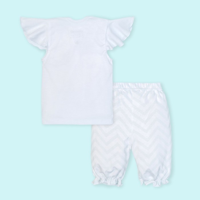 Костюм: футболка и укороч.брюки Крошка Я "Тропики", рост 98 см, р-р30, (3 года)