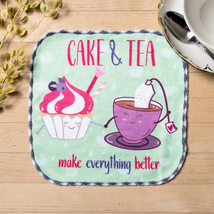 Полотенце микрофибра "Мороженка" 20х20 см