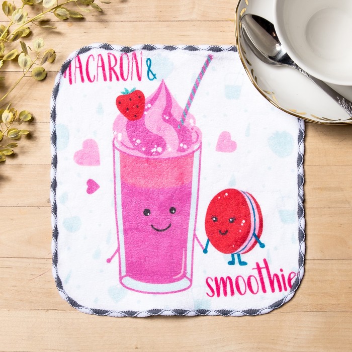 Полотенце микрофибра "Капкейк" 20х20 см, 400 гр/м2