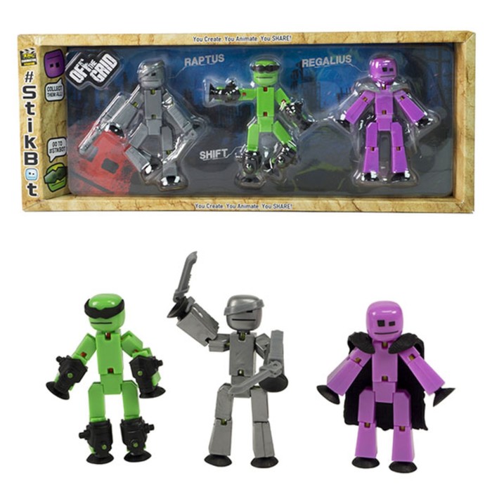 Набор Stikbot. Stikbot Off the Grid, Raptus, 3 фигурки