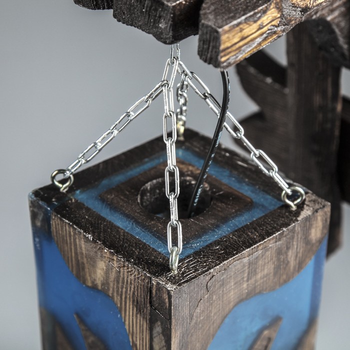 Бра из дерева "Таверна" с плафоном "Морская звезда", цвет палисандр