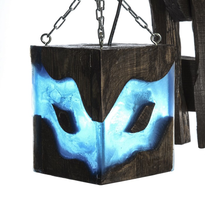 Бра из дерева "Таверна" с плафоном "Морская звезда", цвет палисандр